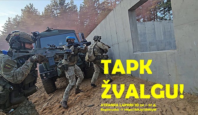 Atranka į LDE Jono Karolio Chodkevičiaus Pėstininkų brigados „Žemaitija" Vadovybės žvalgybos...
